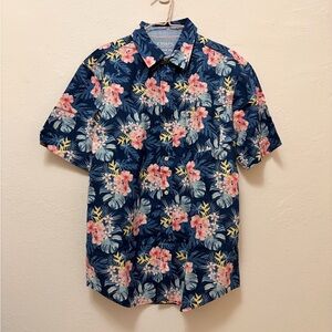 Chaps Men's Navy Floral Button Down Shirt
